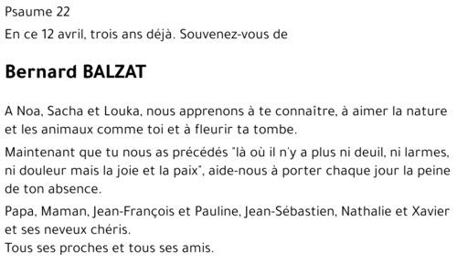 Bernard BALZAT