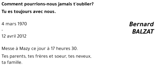 Bernard BALZAT