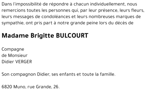 Brigitte BULCOURT