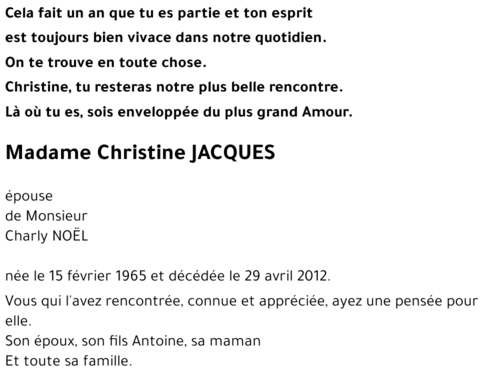 Christine JACQUES