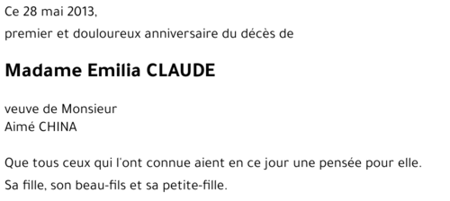 Emilia CLAUDE
