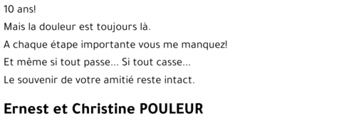 Ernest et Christine POULEUR