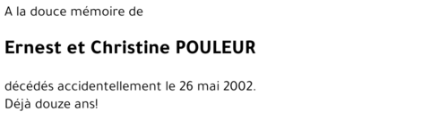 Ernest et Christine POULEUR