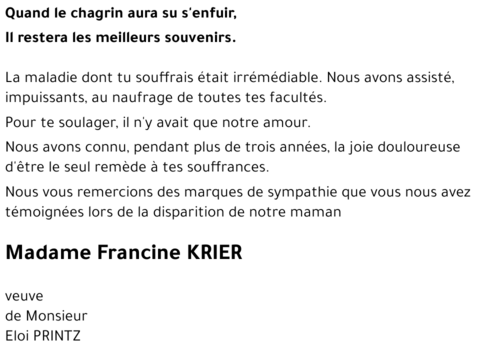 Francine KRIER