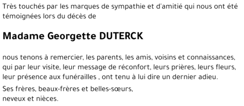 Georgette DUTERCK