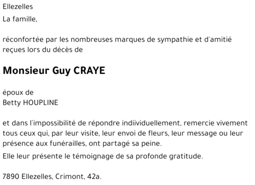 Guy CRAYE