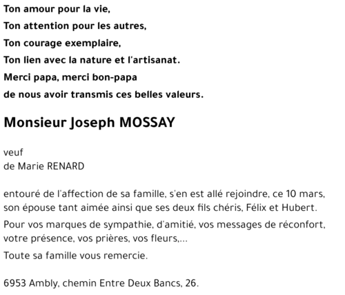 Joseph MOSSAY