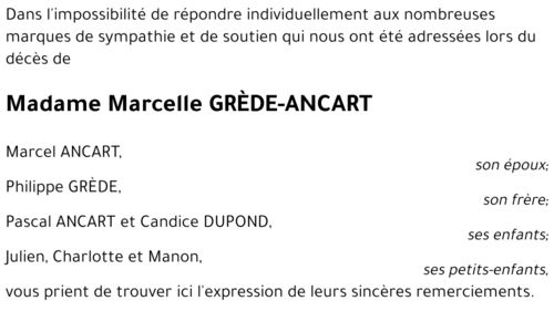 Marcelle GREDE-ANCART