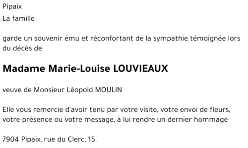 Marie-Louise LOUVIEAUX