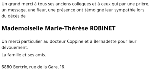 Marie-Thérèse ROBINET