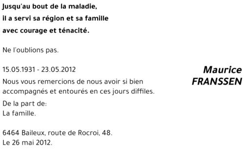 Maurice FRANSSEN