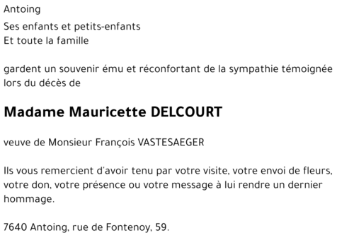 Mauricette DELCOURT