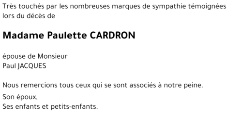 Paulette CARDRON