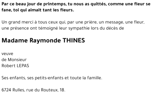 Raymonde THINES