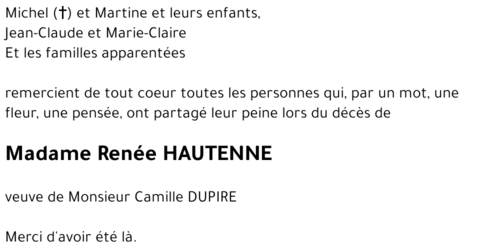 Renée HAUTENNE
