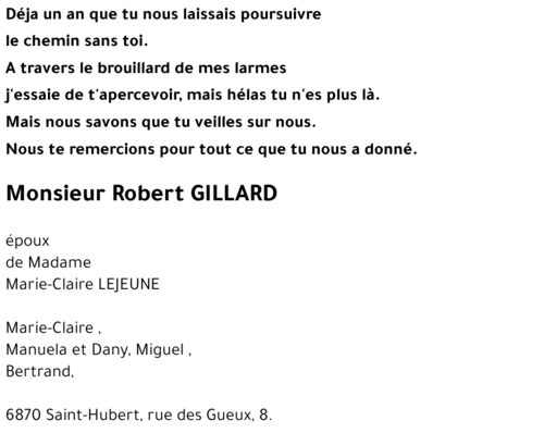 Robert GILLARD