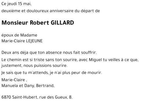 Robert GILLARD