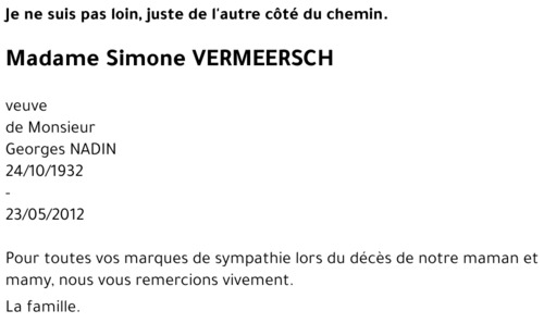 Simone VERMEERSCH