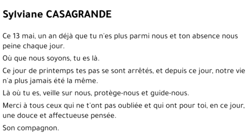 Sylviane CASAGRANDE