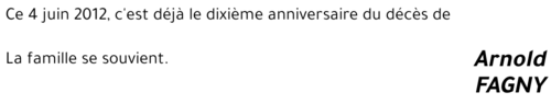 Arnold FAGNY