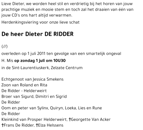 Dieter DE RIDDER