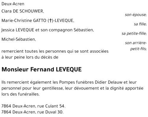 Fernand LEVEQUE