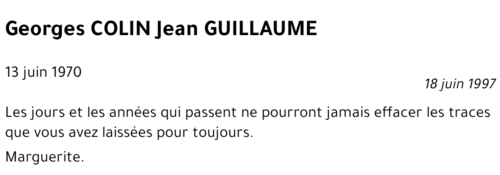 Georges - Jean COLIN - GUILLAUME