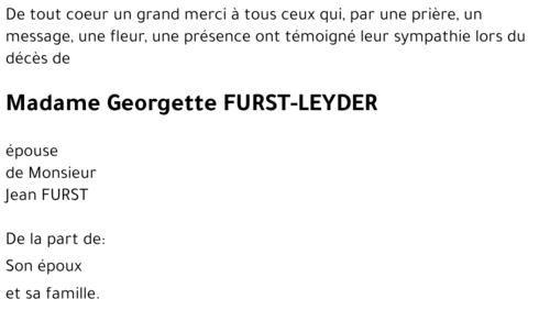 Georgette FURST-LEYDER