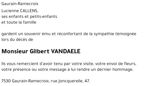 Gilbert VANDAELE