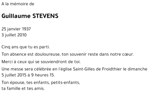 Guillaume STEVENS