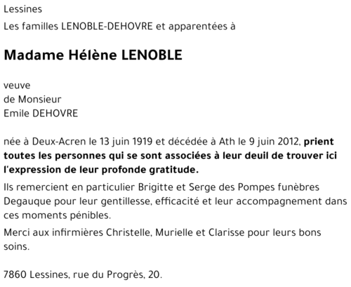 Hélène LENOBLE