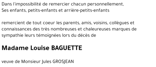 Louise BAGUETTE