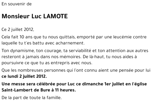 Luc LAMOTE