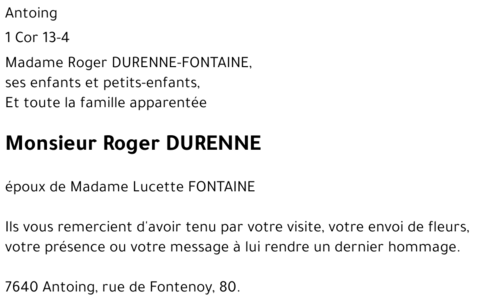 Roger DURENNE