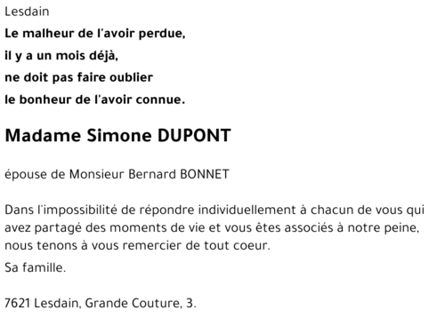 Simone DUPONT