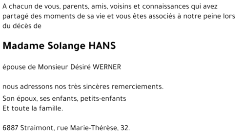 Solange HANS