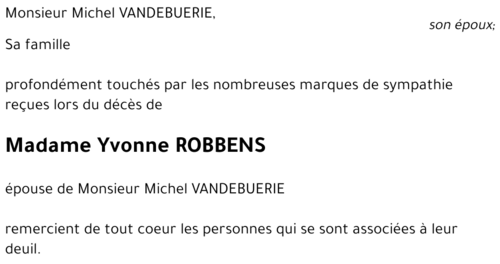 Yvonne ROBBENS
