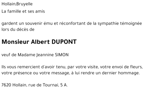 Albert DUPONT