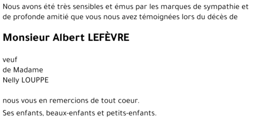 Albert LEFÈVRE