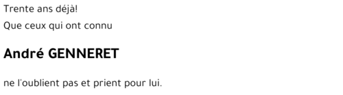 André GENNERET
