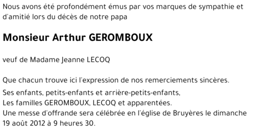 Arthur GEROMBOUX