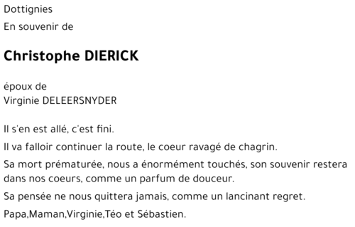 Christophe DIERICK