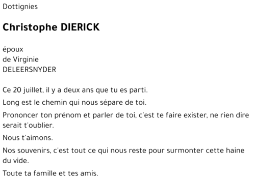 Christophe DIERICK