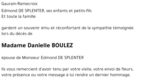 Danielle BOULEZ