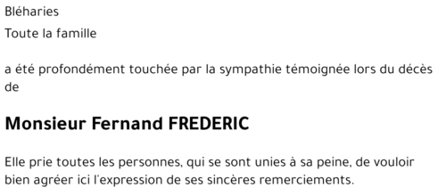 Fernand FREDERIC