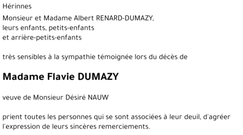 Flavie DUMAZY