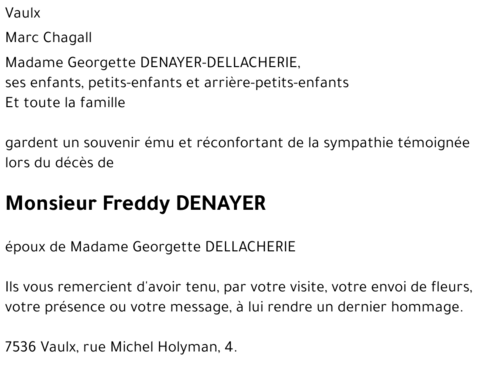 Freddy DENAYER