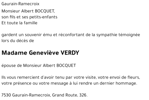Geneviève VERDY