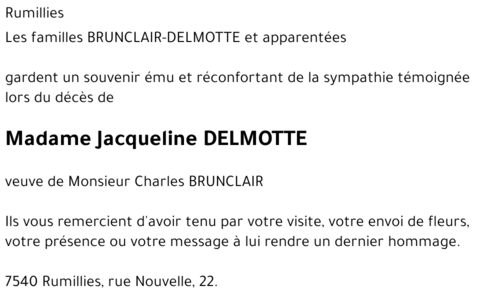 Jacqueline DELMOTTE