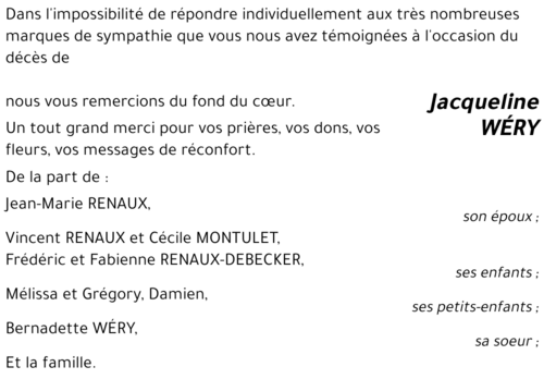 Jacqueline WÉRY